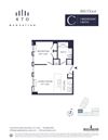 Apartment 8C 1 Bedroom 1 Bathroom Floor Plan 1 Bedroom 1 Bathroom Floor plan on 8th Floor